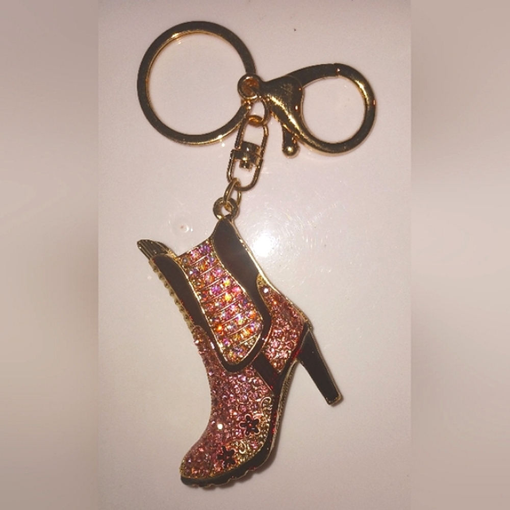 Pink Cowboy Boot Keychain - Picture 5 of 9